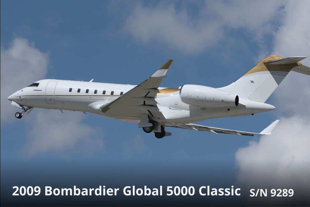 2009 Bombardier Global 5000 Classic 9289
